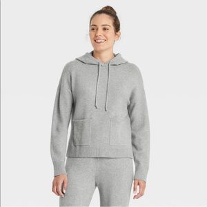 NWT A New Day Women’s Crewneck Hooded Pullover Sweater Gray